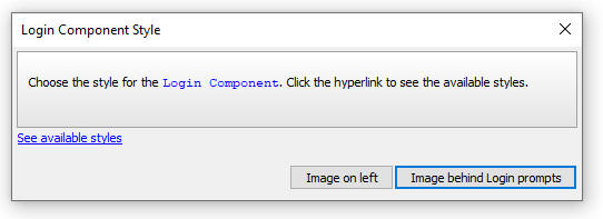 Login Component Style Prompt
